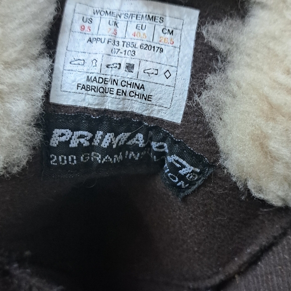 THE NORTH FACE Abby Apres snow winter boots shearling leather worn used 9.5 - Picture 10 of 16